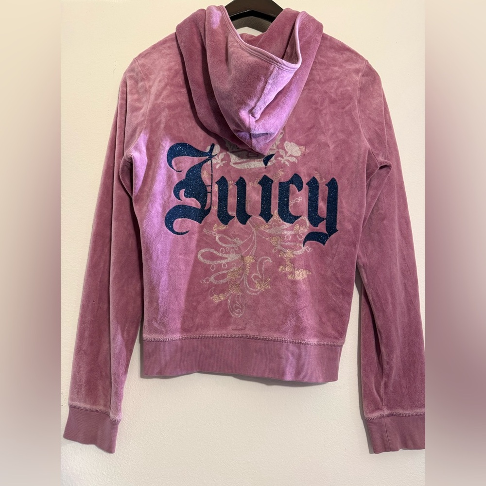 Juicy Couture Velour Hoodie lilac purple vintage Y2K see pants  listing SET